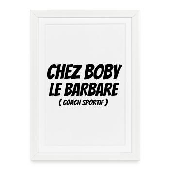 musculation, coach sportif, fitness - Affiche encadrée (27 × 37 cm) - blanc - Devant