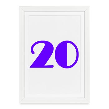 20. 20 YEARS. 20th ANNIVERSARY. 20TH ANNIVERSARY. - Framed poster (27 × 37 cm) - white - Front
