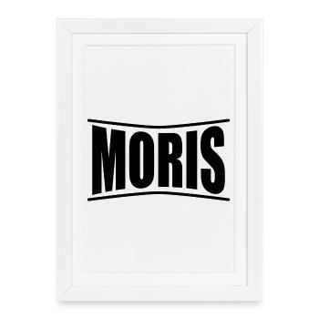 Moris t-shirt t-shirt idée cadeau - Affiche encadrée (27 × 37 cm) - blanc - Devant