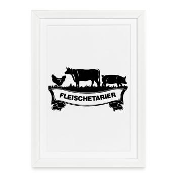 Meat Etarian Meat Lover Shirt - Framed poster (27 × 37 cm) - white - Front