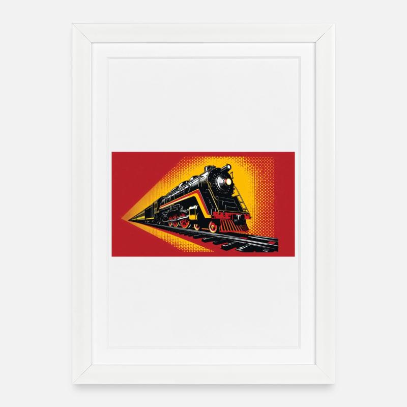 Train 1 2 - Affiche encadrée (27 × 37 cm) - blanc