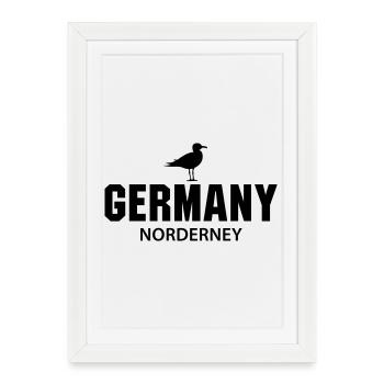 Norderney ALLEMAGNE - Affiche encadrée (27 × 37 cm) - blanc - Devant