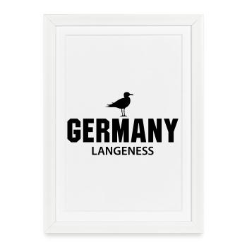 Langeness ALLEMAGNE - Affiche encadrée (27 × 37 cm) - blanc - Devant