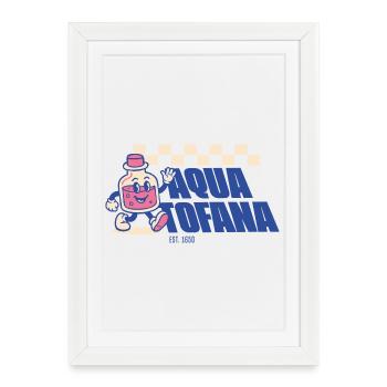 Aqua Tofana – Féminisme rétro mignon - Affiche encadrée (27 × 37 cm) - blanc - Devant