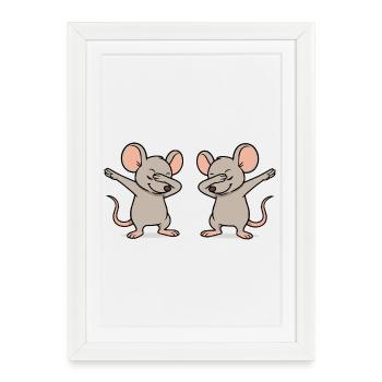 Mouse Dabbing-2 - Framed poster (27 × 37 cm) - white - Front