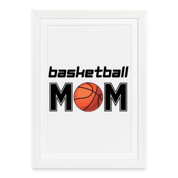 Basketball Mom - Framed poster (27 × 37 cm) - white - Front