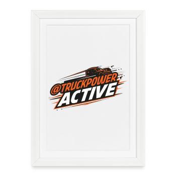TruckPower Active Driving Logo - Framed poster (27 × 37 cm) - white - Front
