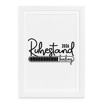 Retrait 2026 Chargement – Motif humoristique - Affiche encadrée (27 × 37 cm) - blanc - Devant