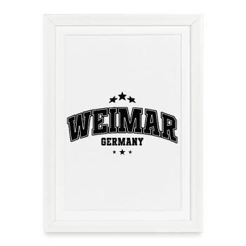 Weimar Varsity Lettering Souvenier - Framed poster (27 × 37 cm) - white - Front