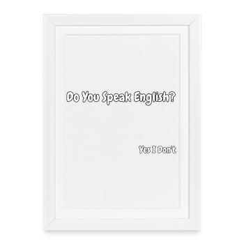 Conception drôle de blagues en anglais - Affiche encadrée (27 × 37 cm) - blanc - Devant