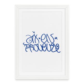 T-shirt Aix-en-Provence en Créatif - Affiche encadrée (27 × 37 cm) - blanc - Devant
