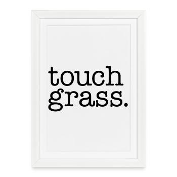 Toucher l’herbe - Affiche encadrée (27 × 37 cm) - blanc - Devant