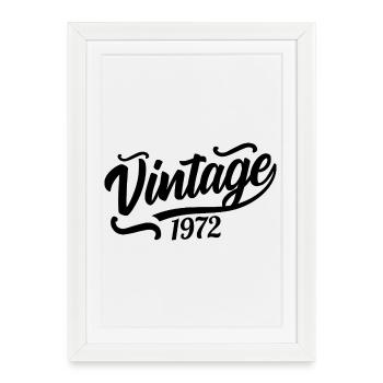 1972 Né en 1972, 56e anniversaire - Affiche encadrée (27 × 37 cm) - blanc - Devant
