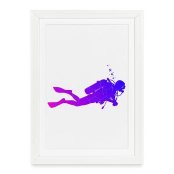 Great diving gift for diving - Framed poster (27 × 37 cm) - white - Front