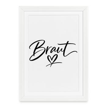 Team Bride - Framed poster (27 × 37 cm) - white - Front