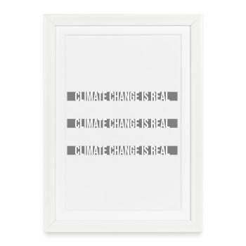 Le changement climatique est la véritable science du changement climatique - Affiche encadrée (27 × 37 cm) - blanc - Devant