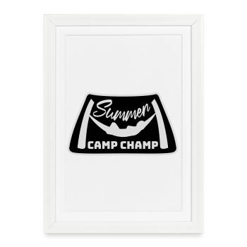 Summer Camp Champ Fun Kids Outdoor Adventure - Framed poster (27 × 37 cm) - white - Front