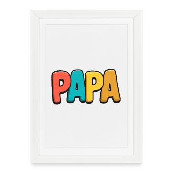 DAP Rainbow Pop Art - Gerahmtes Poster (27 × 37 cm) - Weiß - Vorne