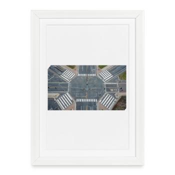 Aerial view of intersection geometry - Framed poster (27 × 37 cm) - white - Front