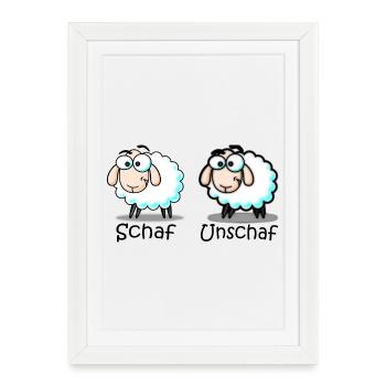 mouton - Affiche encadrée (27 × 37 cm) - blanc - Devant