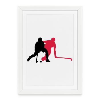 field hockey - Framed poster (27 × 37 cm) - white - Front