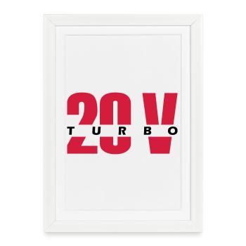20V turbo - Affiche encadrée (27 × 37 cm) - blanc - Devant