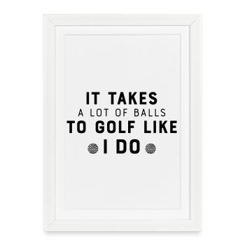 Style de vie golf - Affiche encadrée (27 × 37 cm) - blanc - Devant
