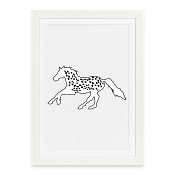 Knabstrupper, Appaloosa, Noriker, Tigerschecke - Affiche encadrée (27 × 37 cm) - blanc - Devant