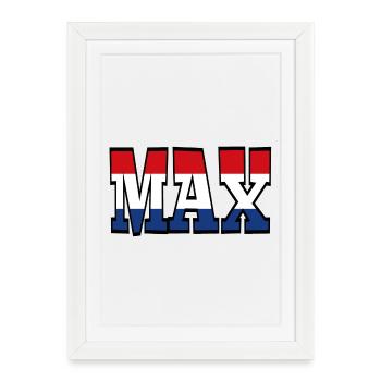 Max 33 for all race fans * - Framed poster (27 × 37 cm) - white - Front