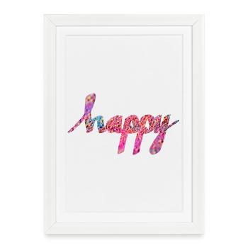 CONTENT - Affiche encadrée (27 × 37 cm) - blanc - Devant