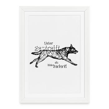 Mieux rayé que mesquin - 3 - Affiche encadrée (27 × 37 cm) - blanc - Devant