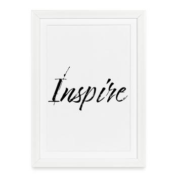 Inspirer - Affiche encadrée (27 × 37 cm) - blanc - Devant