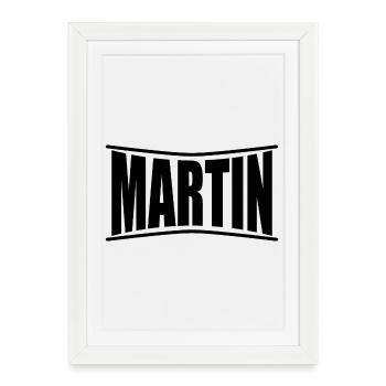 Martin t-shirt t-shirt gift idea - Framed poster (27 × 37 cm) - white - Front