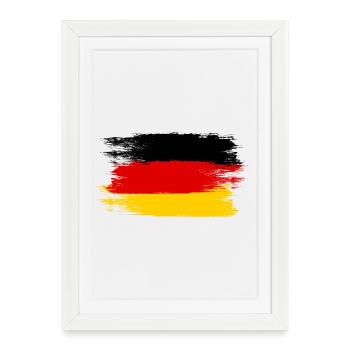 Germany Flag, Viva Germany, A Symbol of Unity - Framed poster (27 × 37 cm) - white - Front