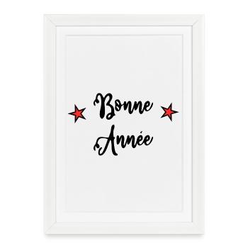 BONNE ANNEE. SAINT SYLVESTRE. MEILLEURS VOEUX - Affiche encadrée (27 × 37 cm) - blanc - Devant