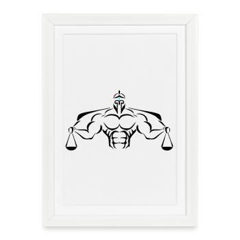 Alpha Scale Deluxe - Gerahmtes Poster (27 × 37 cm) - Weiß - Vorne