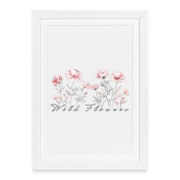 Fleurs sauvages - Affiche encadrée (27 × 37 cm) - blanc - Devant