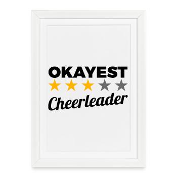 Average cheerleader - Framed poster (27 × 37 cm) - white - Front