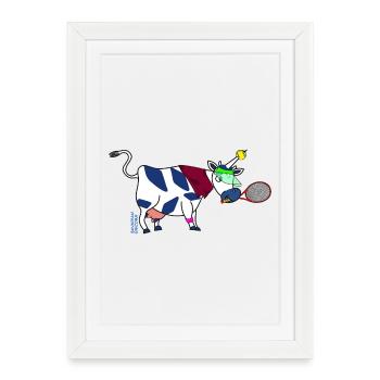 BAVARIAN UNICORN - Tennis - Framed poster (27 × 37 cm) - white - Front