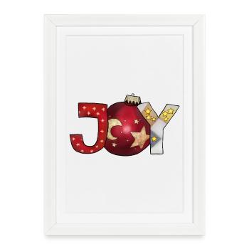 Joy - Framed poster (27 × 37 cm) - white - Front