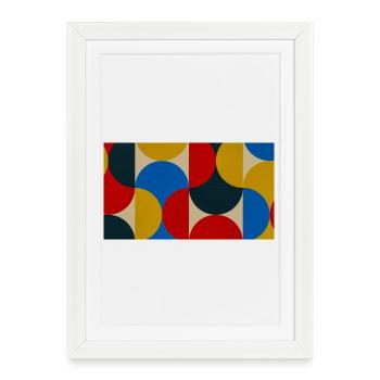Colorful Circle Blocks - Framed poster (27 × 37 cm) - white - Front