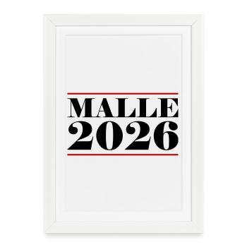 Malle 2026 - Affiche encadrée (27 × 37 cm) - blanc - Devant