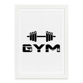 altère gym musculation - Affiche encadrée (27 × 37 cm) - blanc - Devant