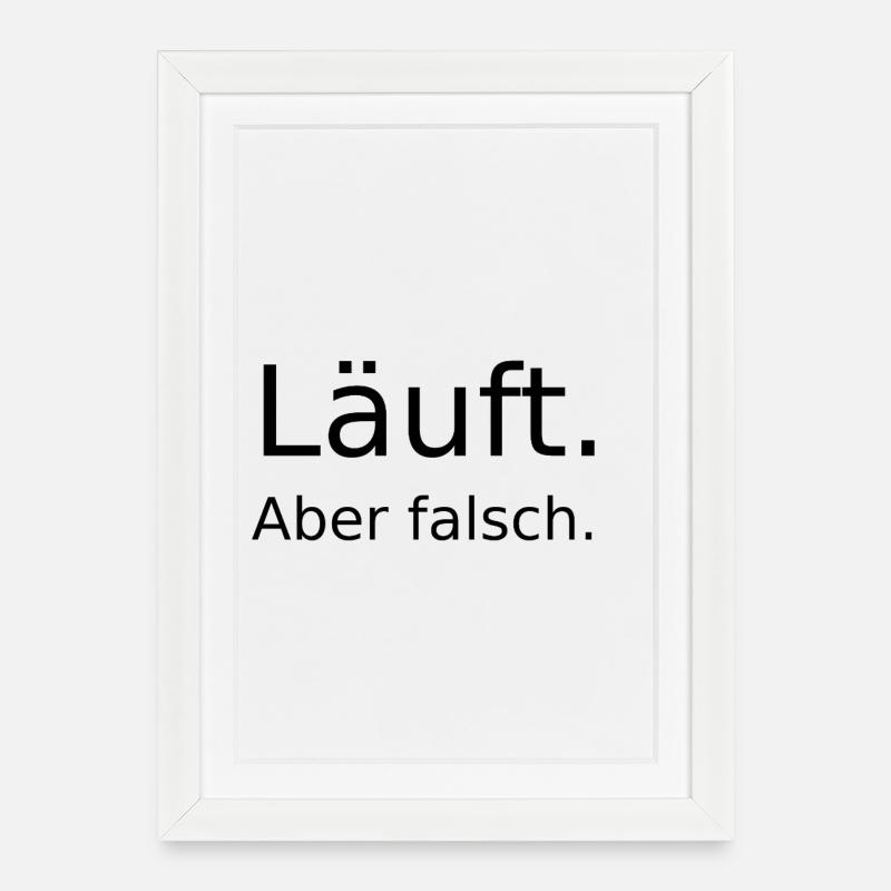 Cours... mais faux - Affiche encadrée (27 × 37 cm) - blanc