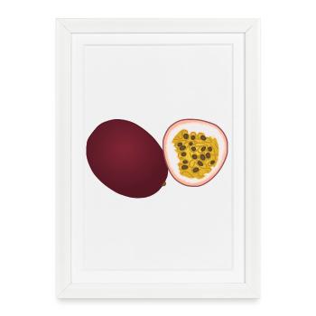 Passion Fruit Duo Art - Framed poster (27 × 37 cm) - white - Front