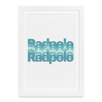 Polo cycliste, cyclisme en salle - Affiche encadrée (27 × 37 cm) - blanc - Devant