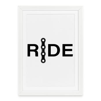 Chain Lines Minimal Design - Framed poster (27 × 37 cm) - white - Front