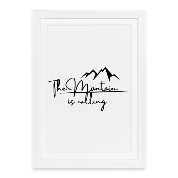 The mountain is calling - Framed poster (27 × 37 cm) - white - Front