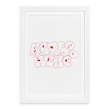Style Souvenir de graffiti d’art urbain de Karlsruhe - Affiche encadrée (27 × 37 cm) - blanc - Devant