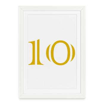 10. 10 ANS. 10e ANNIVERSAIRE. ANNIVERSAIRE 10 ANS. - Affiche encadrée (27 × 37 cm) - blanc - Devant